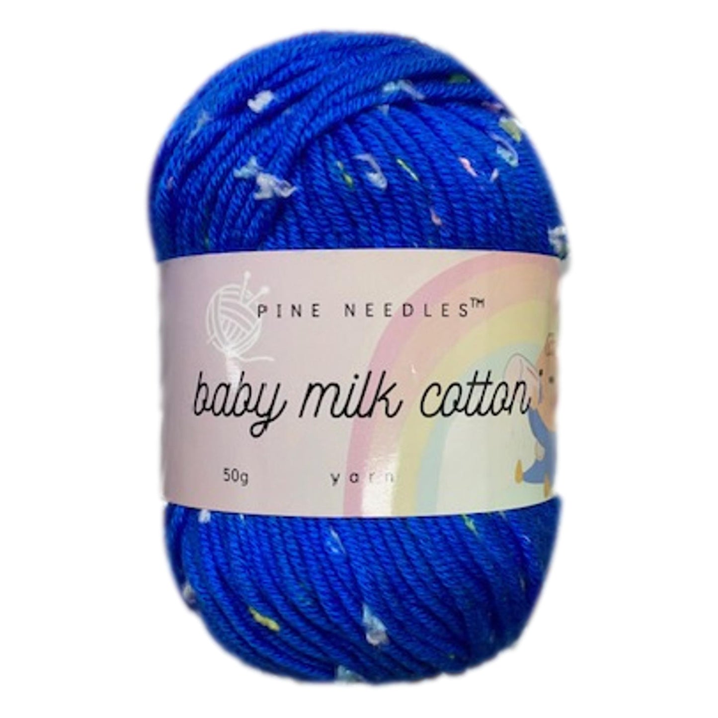 DK Speckled Baby Milk Cotton Yarn (1x50g) - Dark Blue