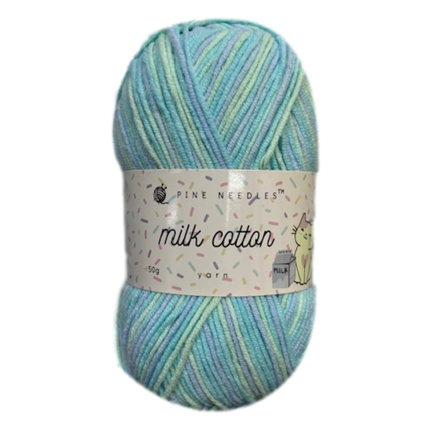 Variegated DK Milk Cotton Yarn (1x 50g ball)