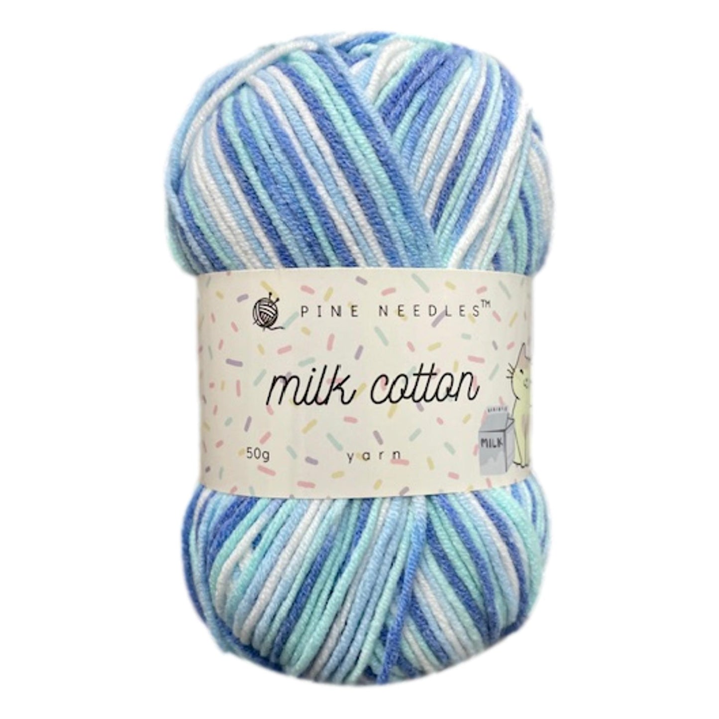 Variegated DK Milk Cotton Yarn (1x 50g ball)