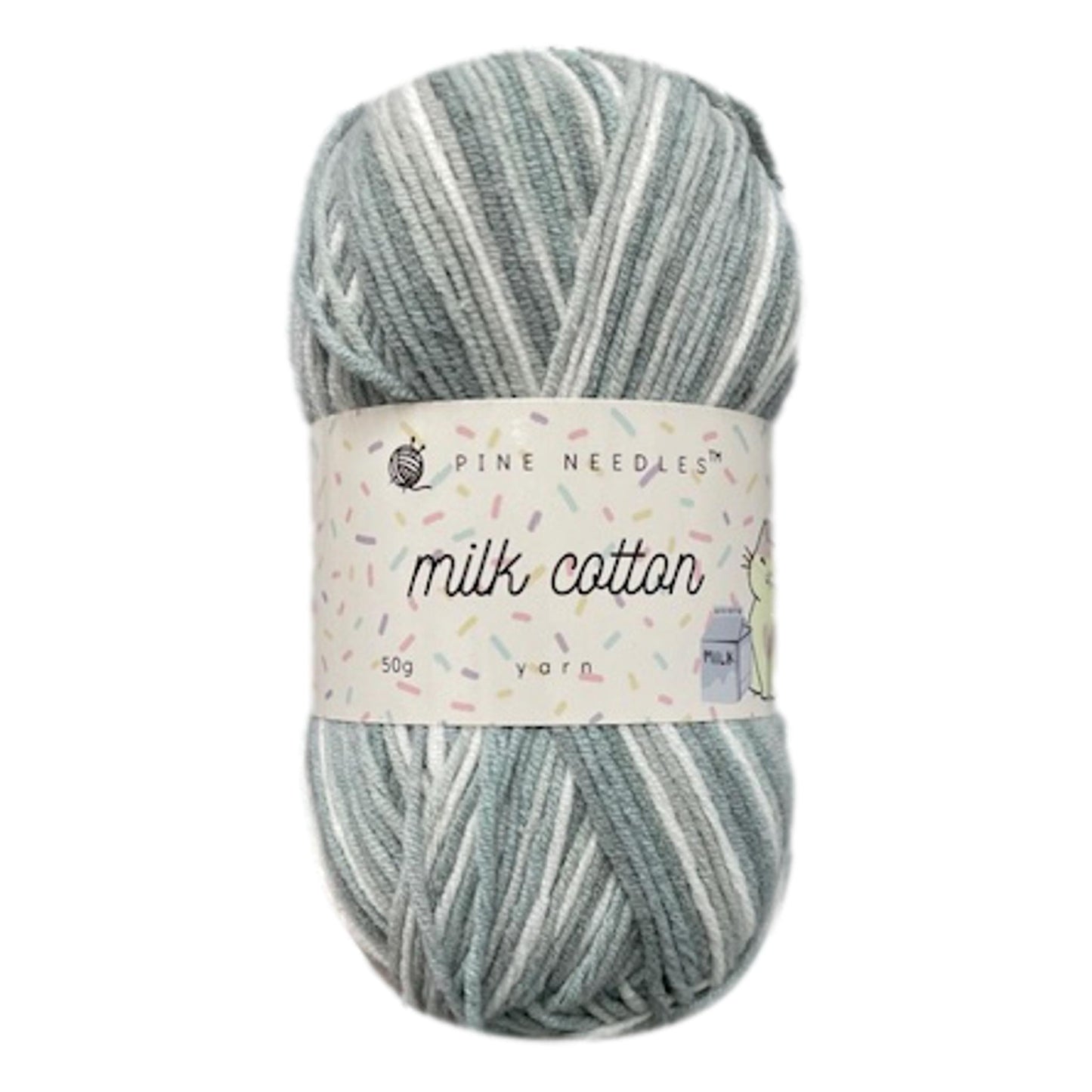 Variegated DK Milk Cotton Yarn (1x 50g ball)