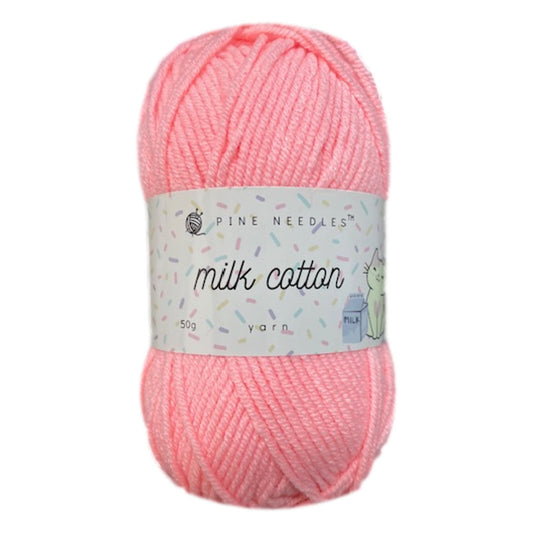 DK Milk Cotton Yarn (1x 50g ball) - Powder Red