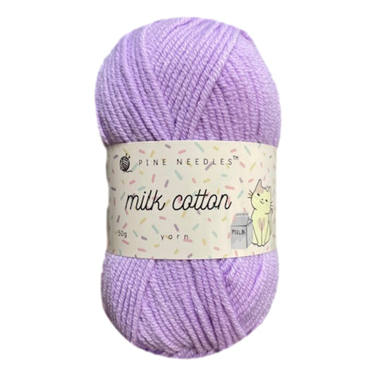 DK Milk Cotton Yarn (1x 50g ball) - Light Purple