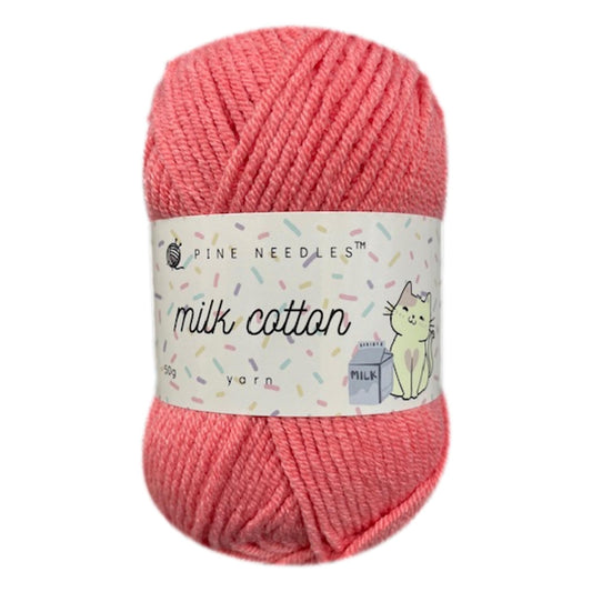 DK Milk Cotton Yarn (1x 50g ball) - Coral