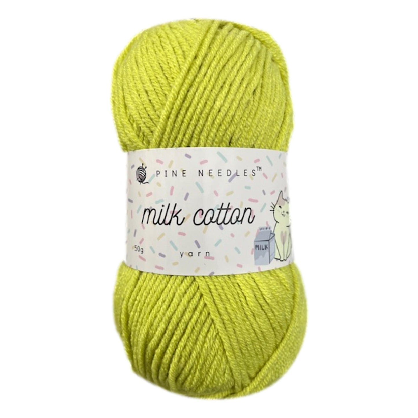 DK Milk Cotton Yarn (1x 50g ball) - Spring Green