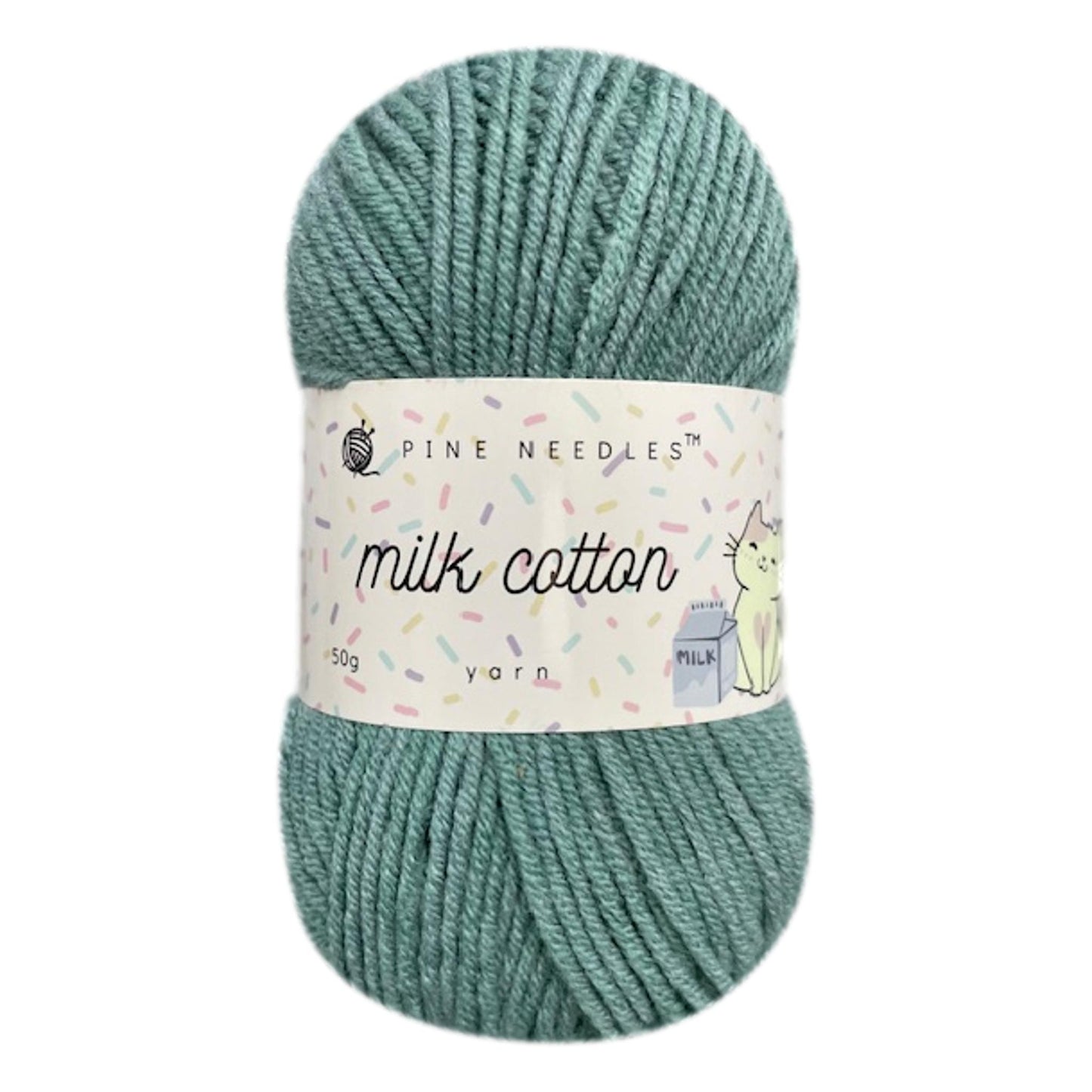 DK Milk Cotton Yarn (1x 50g ball) - Sage