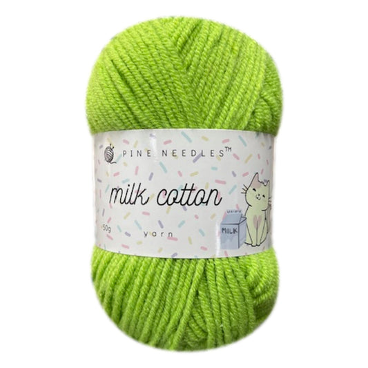 DK Milk Cotton Yarn (1x 50g ball) - Bud Green