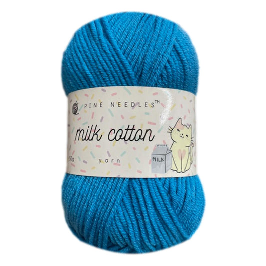 DK Milk Cotton Yarn (1x 50g ball) - Sea Blue