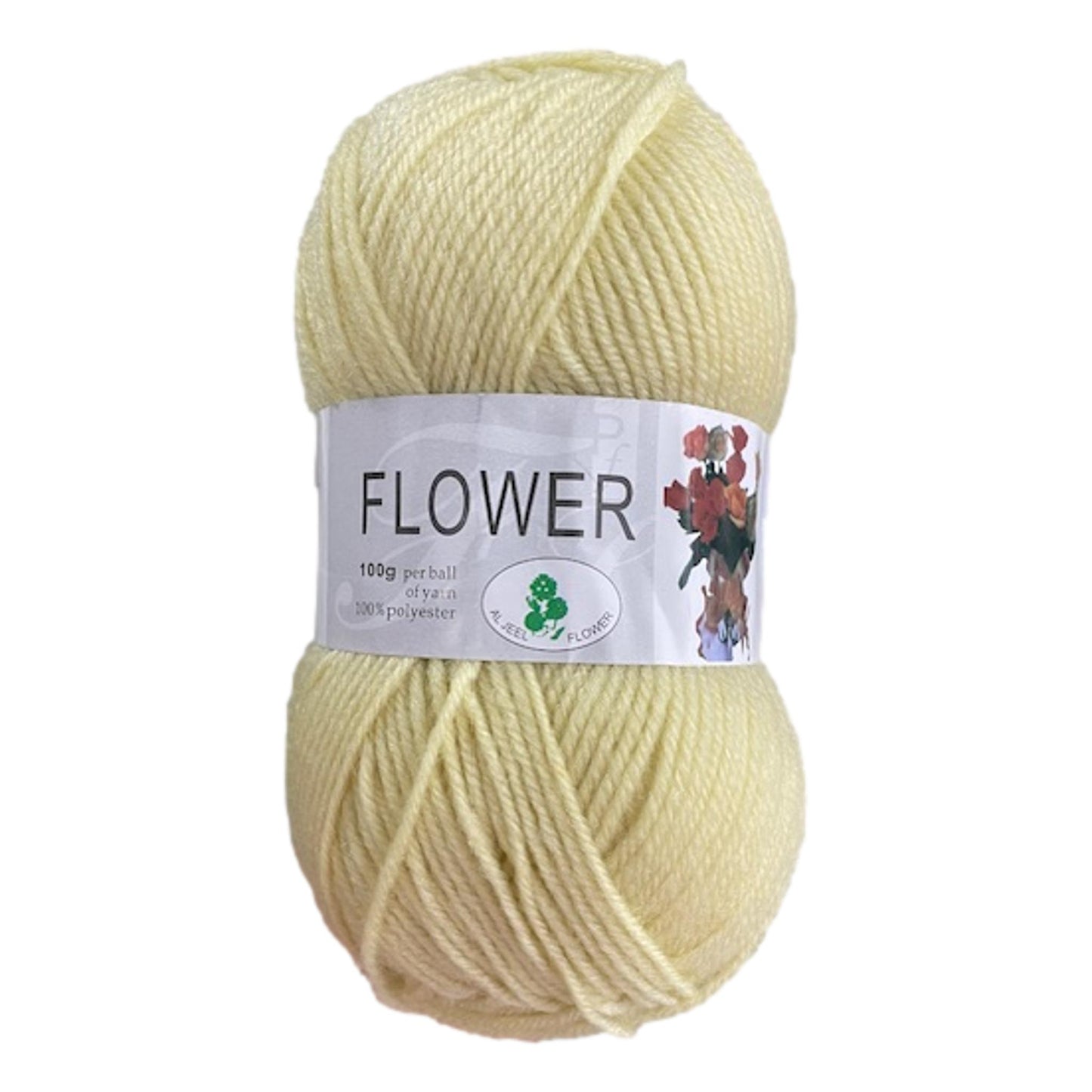 Flower DK Polyester Yarn (1x 100g ball)