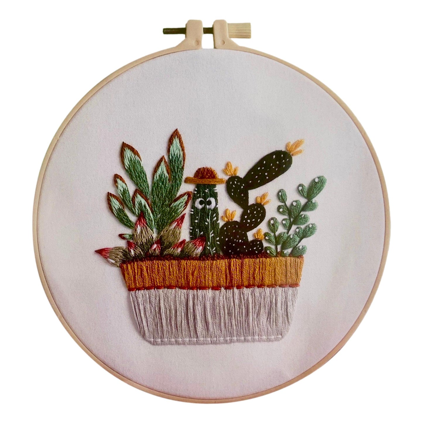 Cute Cactus Embroidery Kit