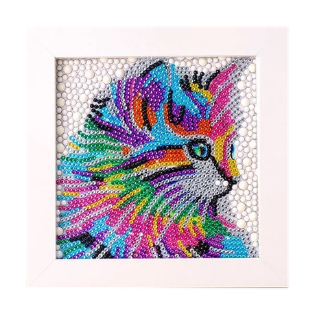 Kids Diamond Painting Kit Colourful Cat