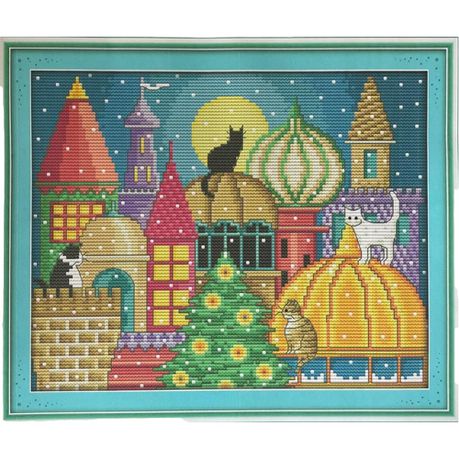 Cat City Adventure Cross-Stitch Kit