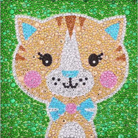 Kids Diamond Painting Kit Clever Cat – Pine Needles
