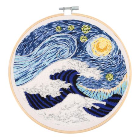 Embroidery Kit - Starry Night at Sea