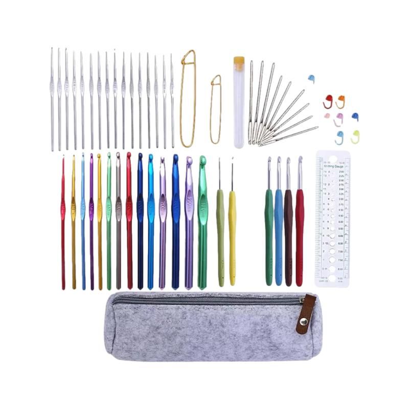 Multi-Colour Crochet Hook Set with Case