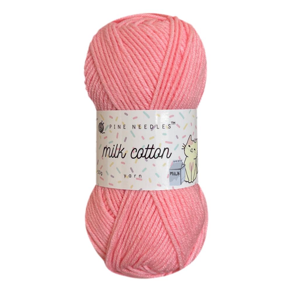Red Wool Dk DK Milk Cotton Yarn (1x 50g ball) - Powder Red – Pine Needles