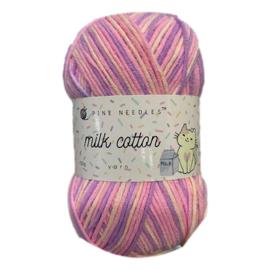 Variegated DK Milk Cotton Yarn (1x 50g ball)