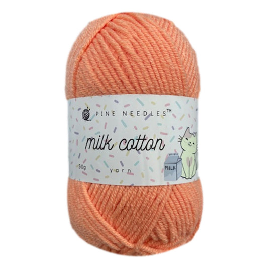 DK Milk Cotton Yarn (1x 50g ball) - Melon