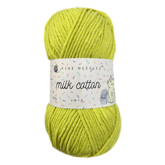 DK Milk Cotton Yarn (1x 50g ball) - Spring Green