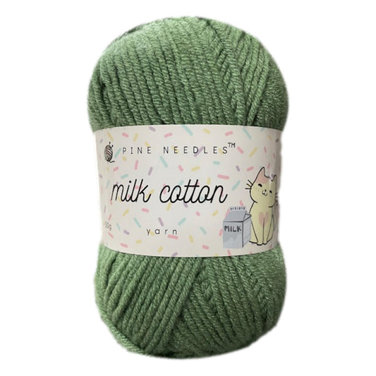 DK Milk Cotton Yarn (1x 50g ball) - Pale Moss