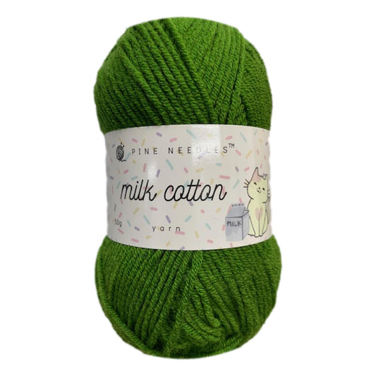 DK Milk Cotton Yarn (1x 50g ball) - Forest Green