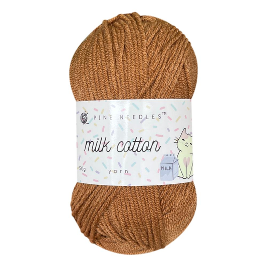 DK Milk Cotton Yarn (1x 50g ball) - Mocha