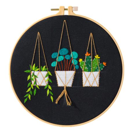Embroidery Kit - Blue Bloom Trio